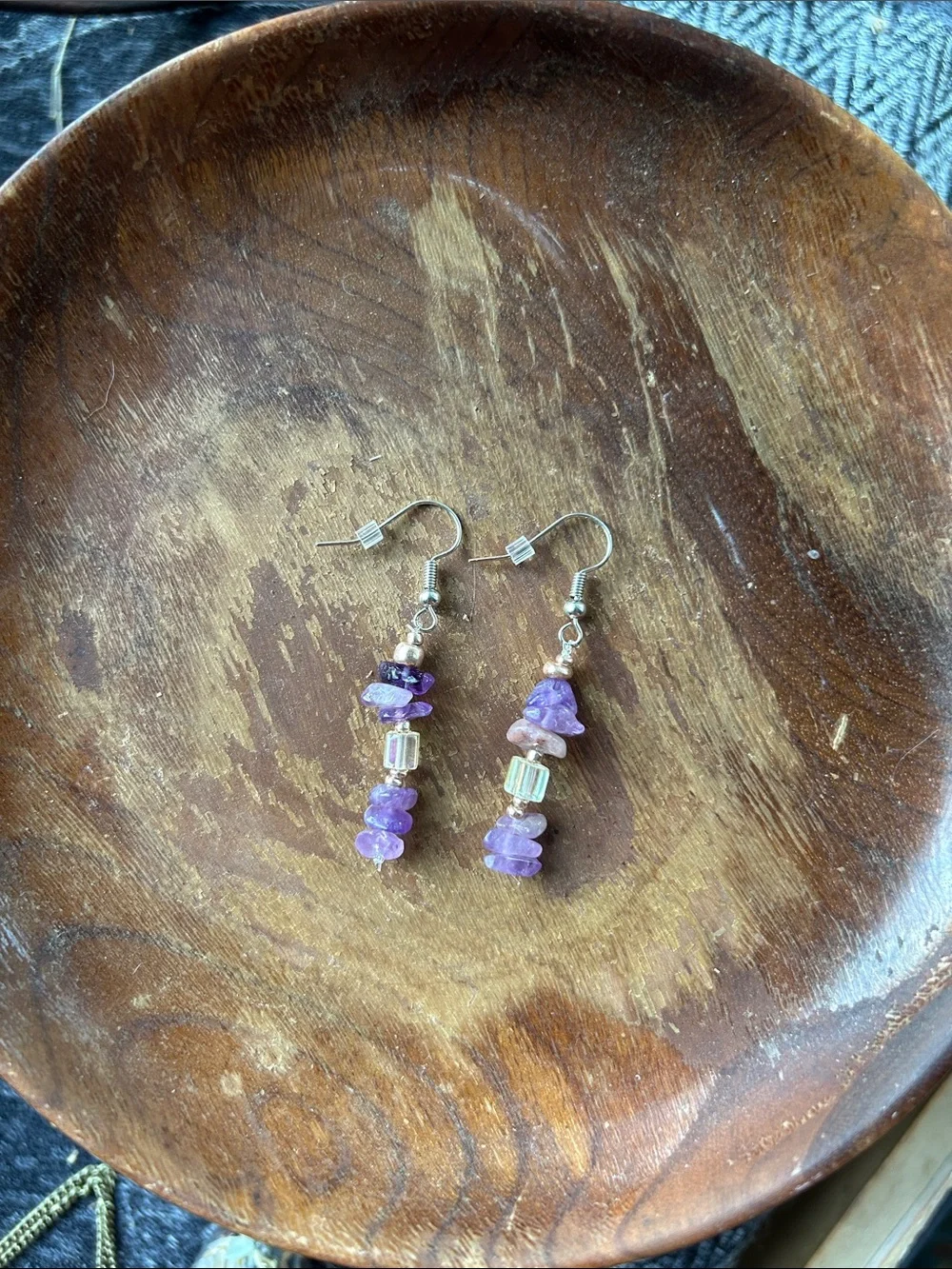 Amythest earrings